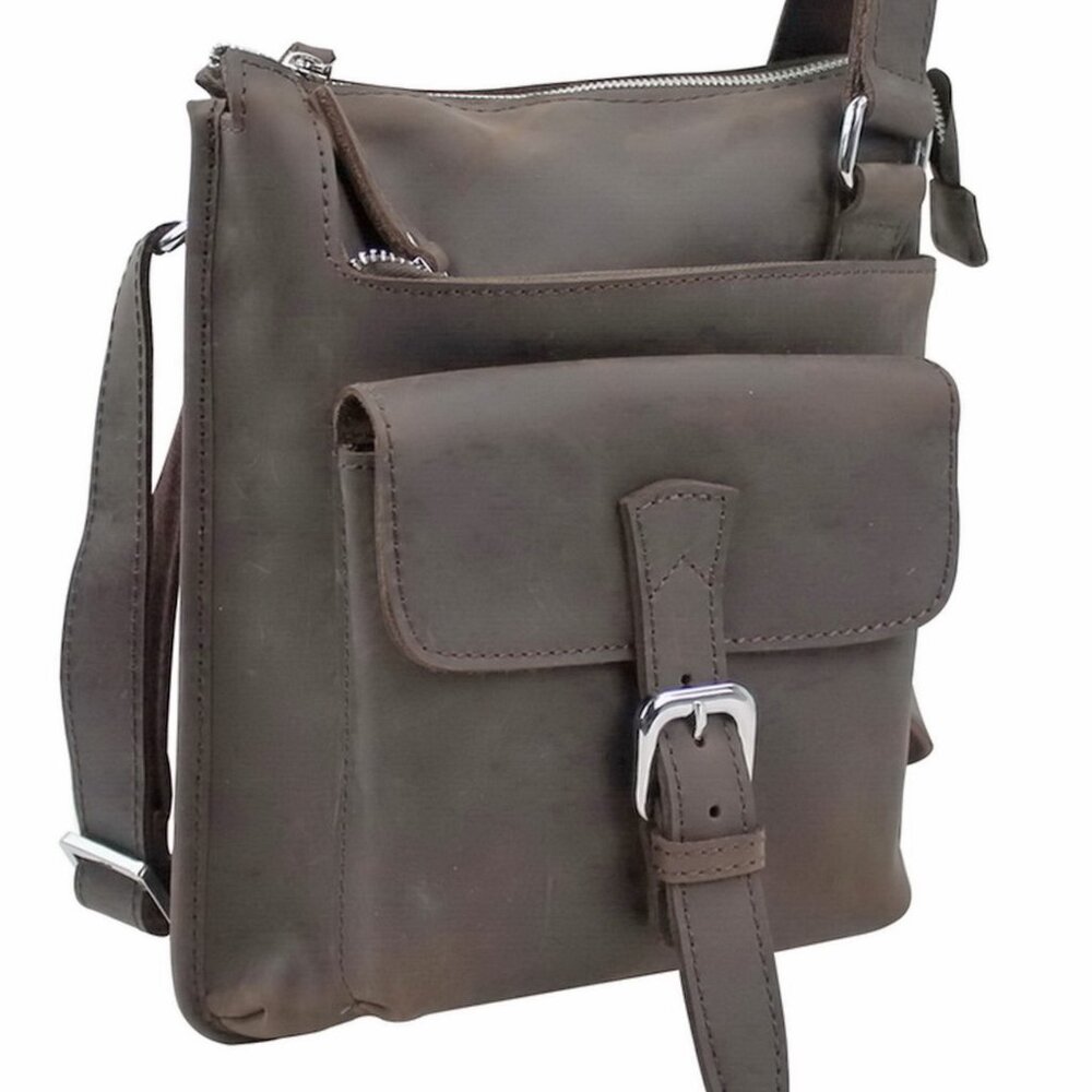 12.5" Cowhide Leather Satchel Bag LS02DS